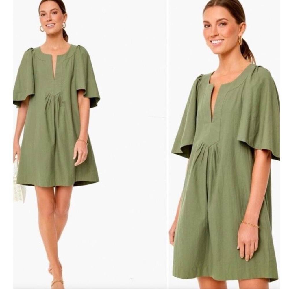 Tuckernuck Pomander Place Finley Flutter Sleeve Mini Size M Green